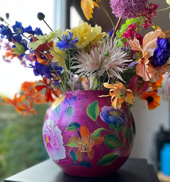 Bolvaas Bea XL donker magenta