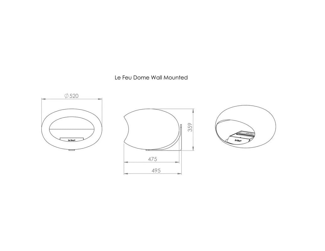 Le Feu White Wall Haard