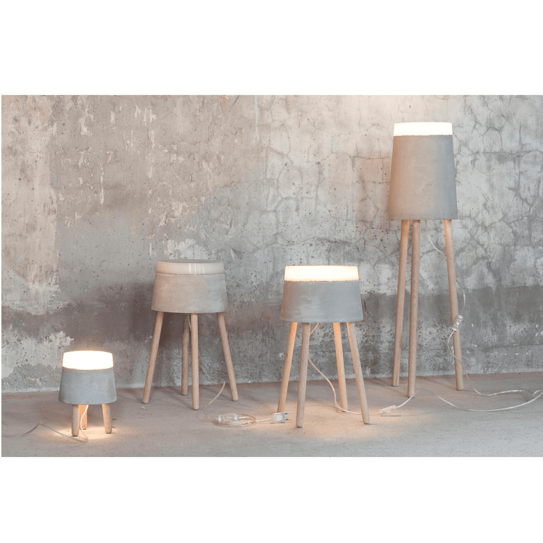 CONCRETE tafel/vloer lamp Medium