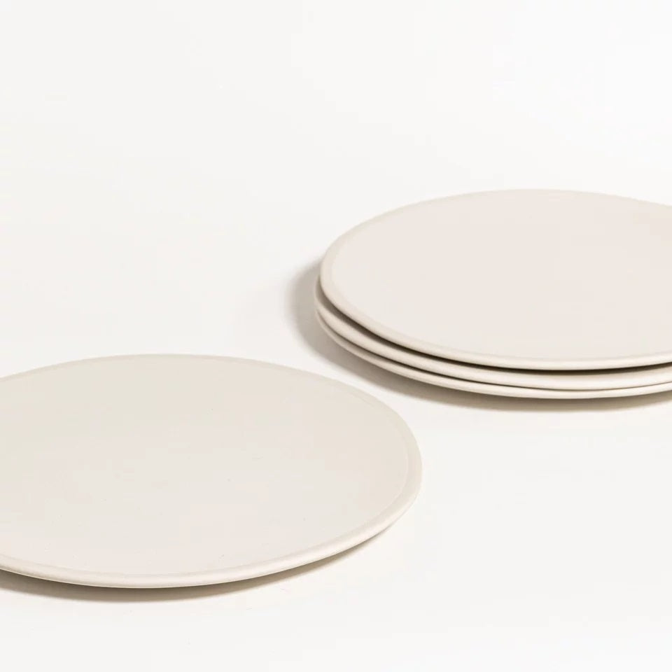 Atelier set 4 dinerborden - milk