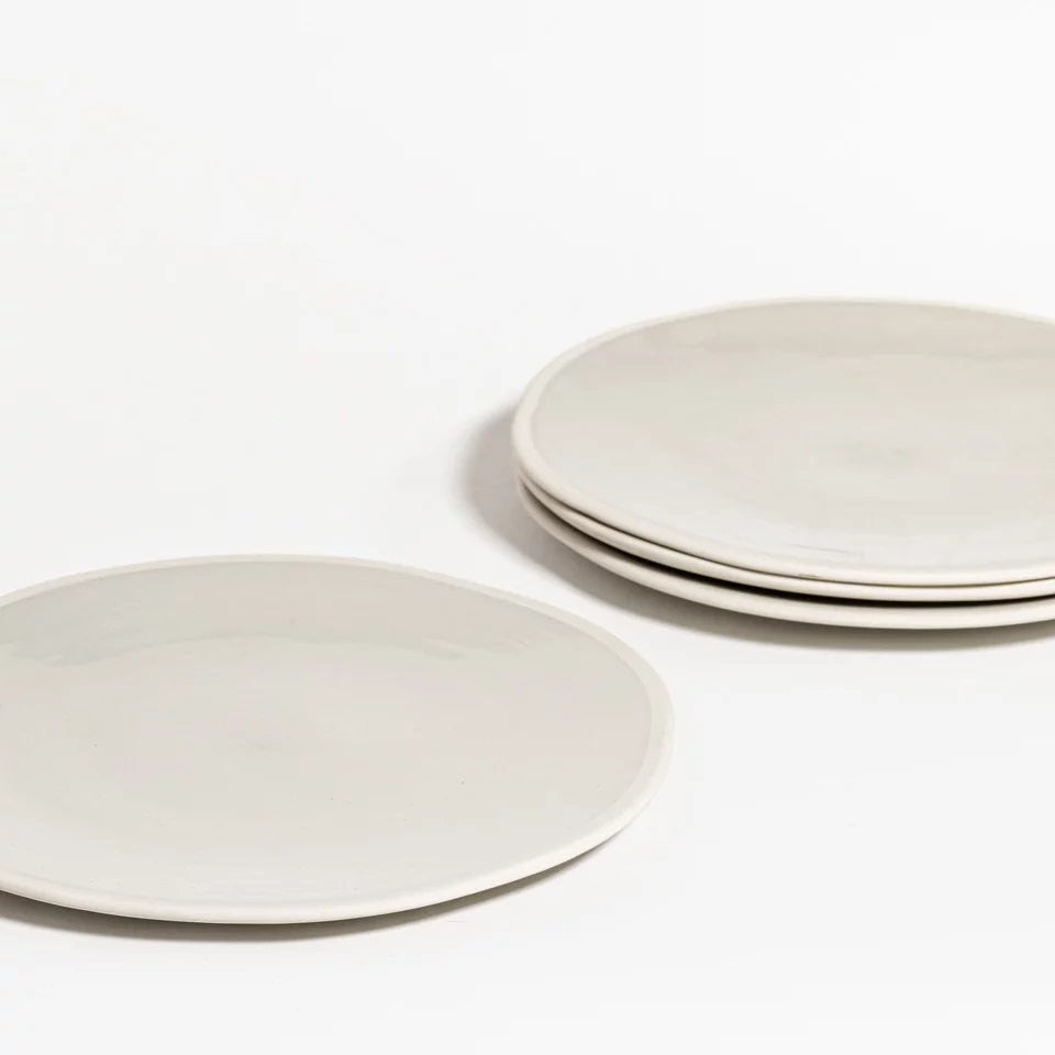 Atelier set 4 dinerborden - milk