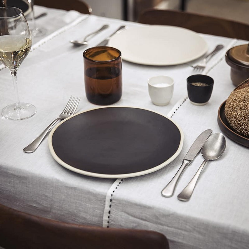 Atelier set 4 dinerborden - black truffle