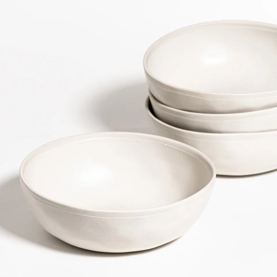 Atelier set 4 grote kommen - milk