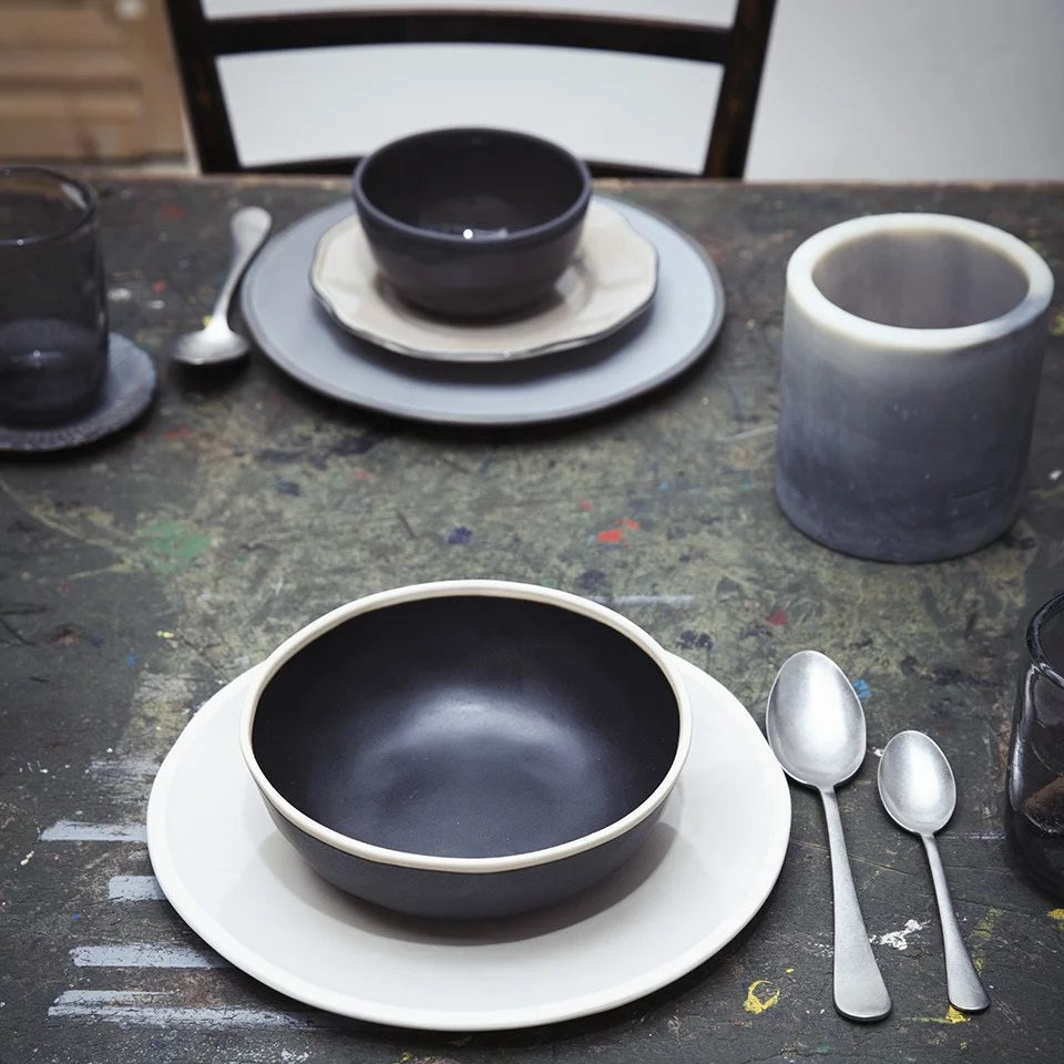 Atelier set 4 grote kommen - milk