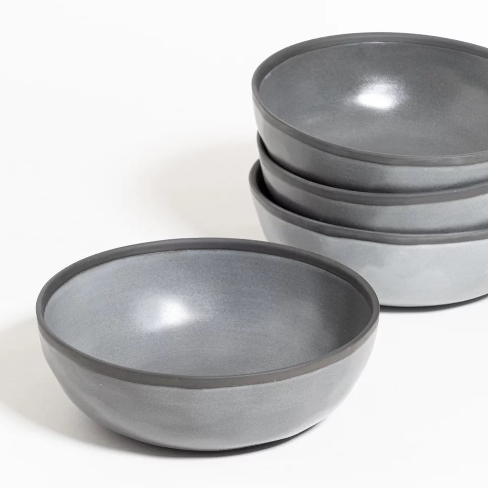 Atelier set 4 grote kommen - black pepper