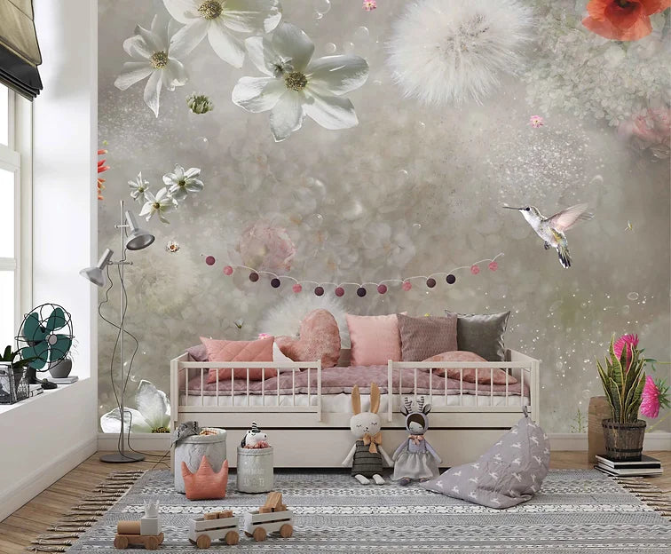 Behang Misty Poppy I Provinyl