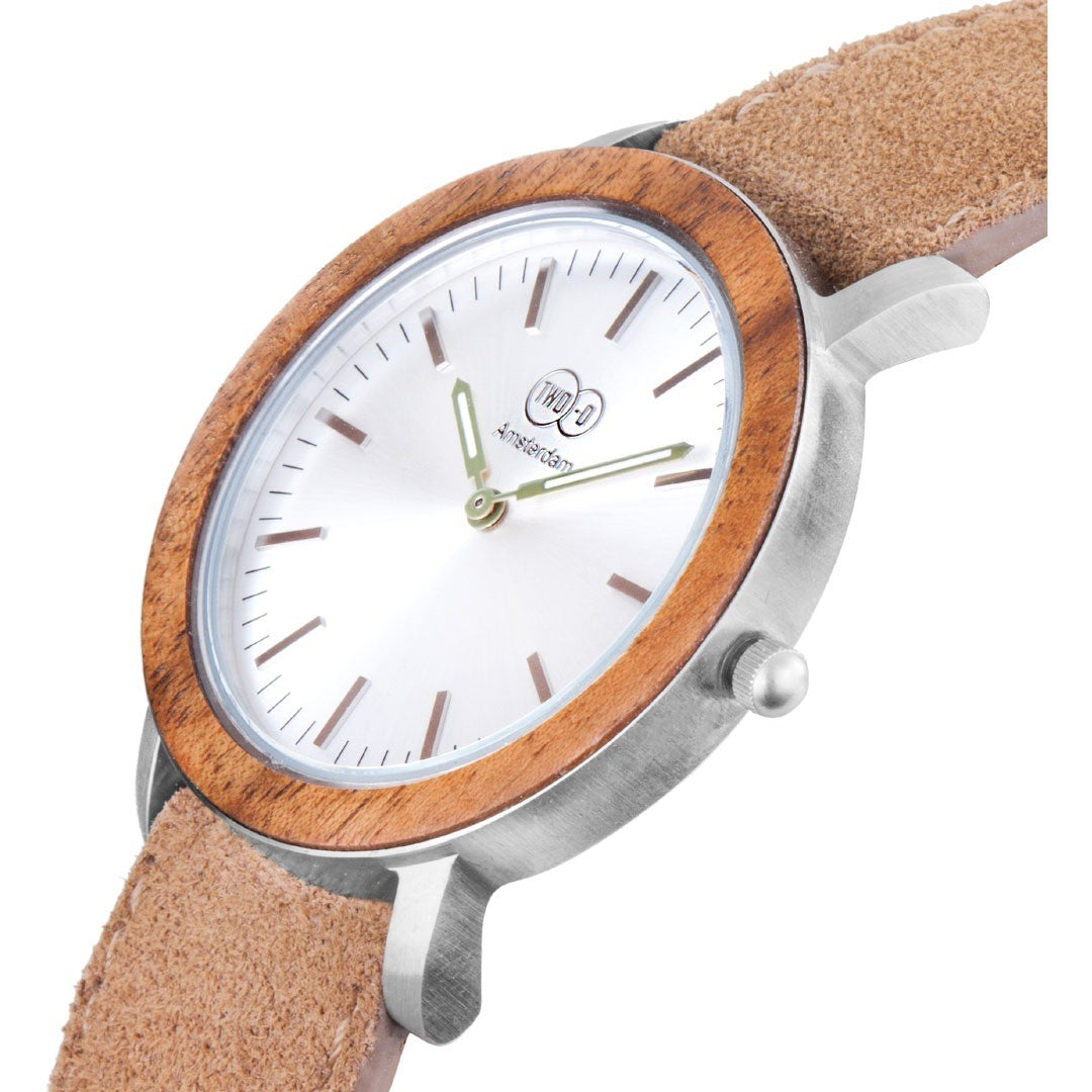 Jordaan – Suède Zebrano Horloge 39mm