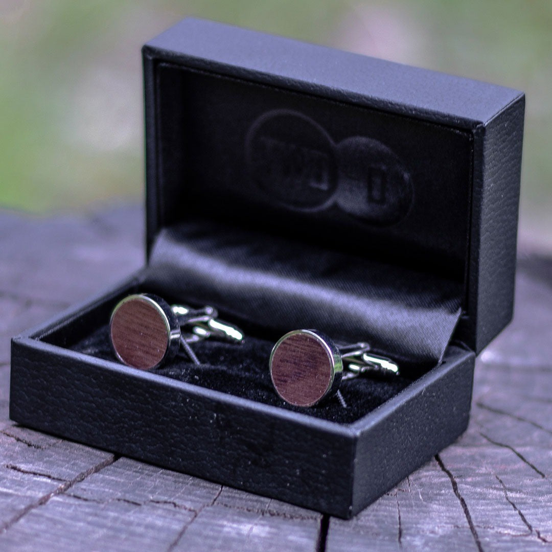 Recht Walnoten - Houten Manchetknopen