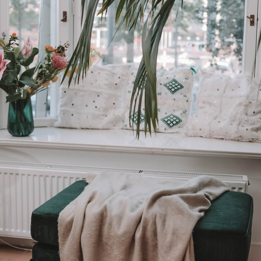 Double Plaid Beige & White