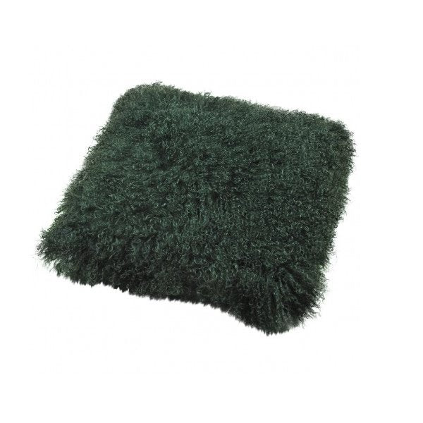 Tibetaanse Schapenvacht Kussen - Groen