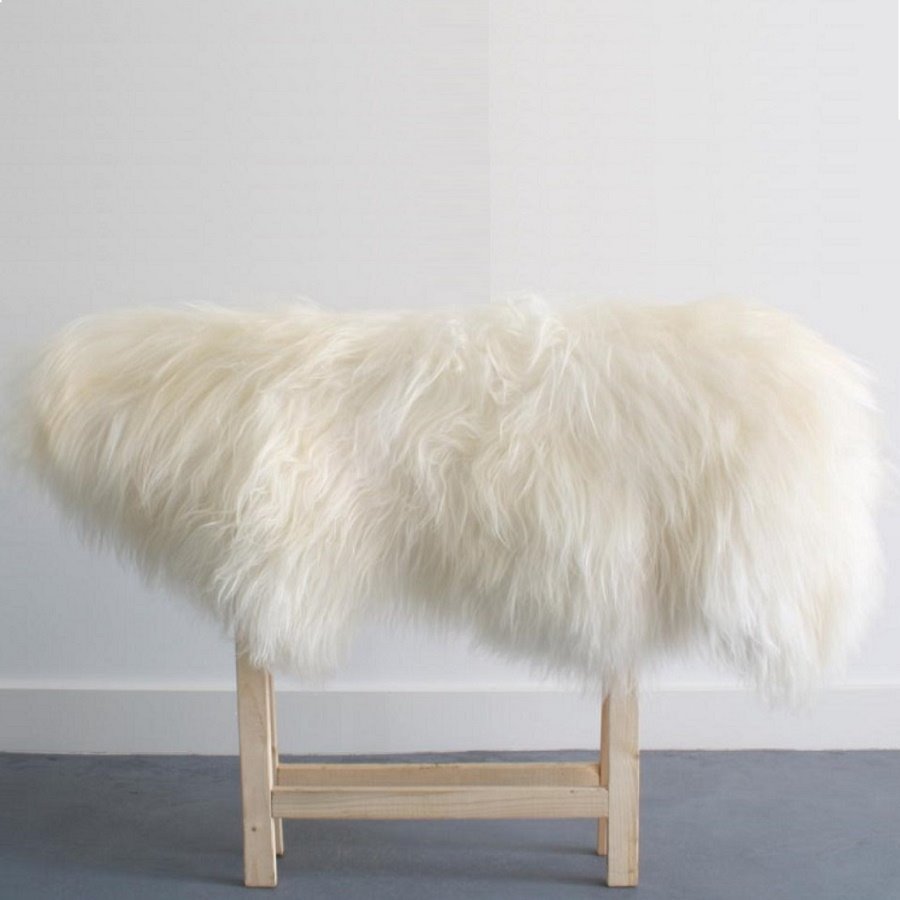 Tibetaanse Schapenvacht Rechthoekig - Grijs