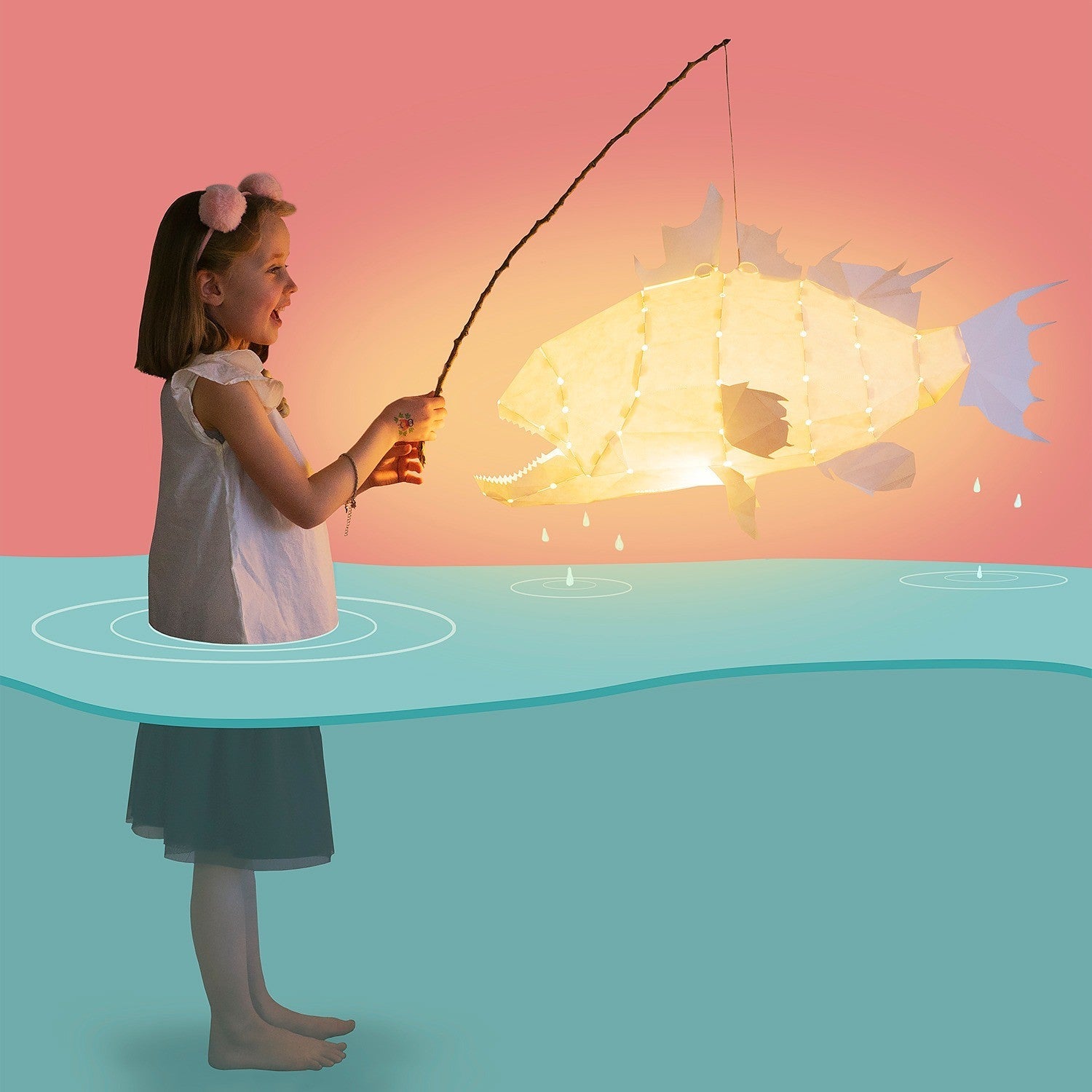 Giant Lapu Lapu Origami Lamp Wit