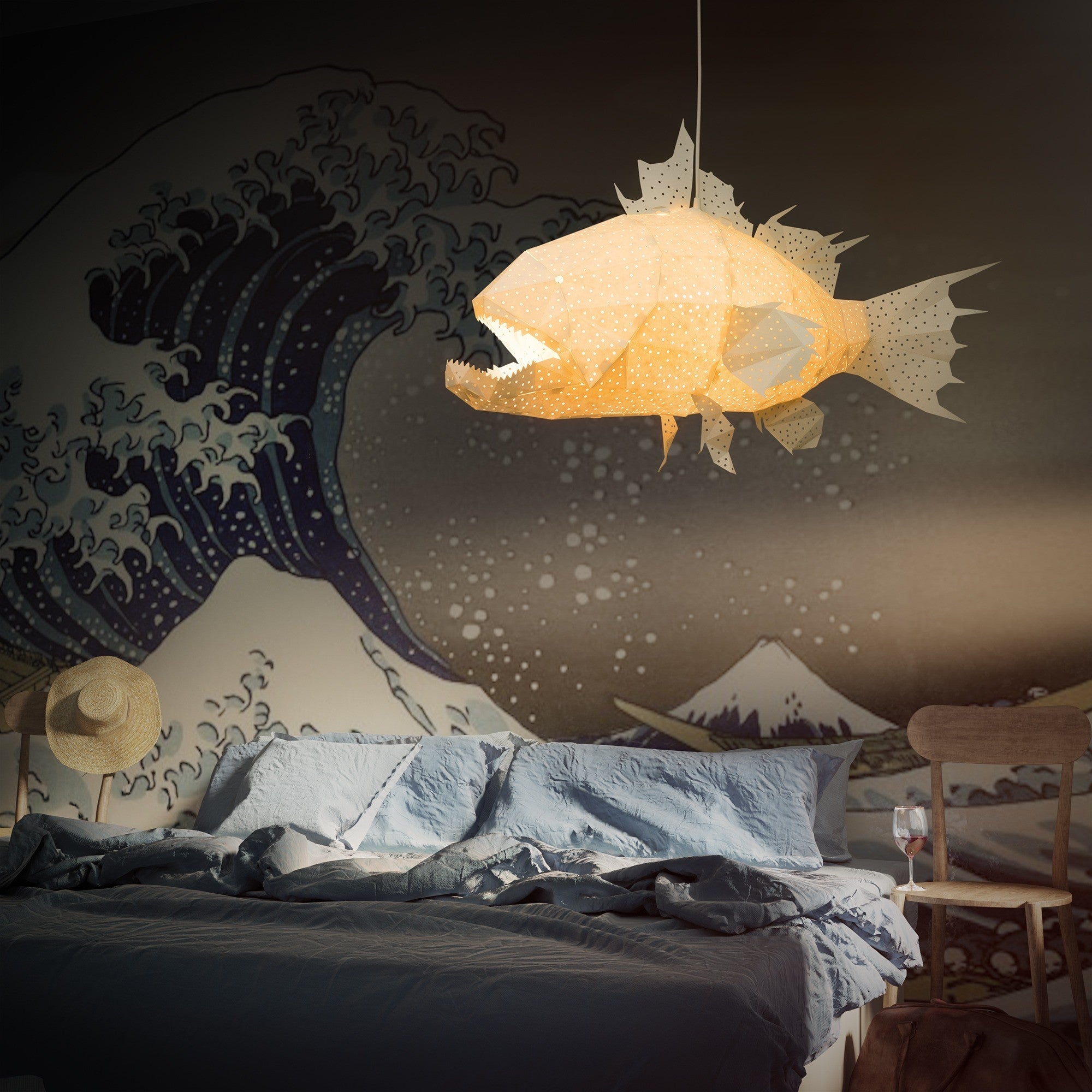 Giant Lapu Lapu Origami Lamp Wit