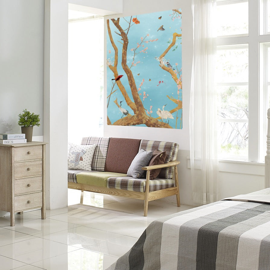 Behangpaneel 80*100 cm Mystic Garden Blue