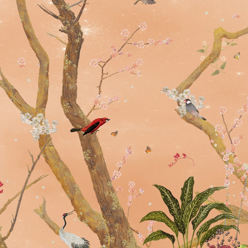 Behangpaneel 80*100 cm Mystic Garden Mandarin