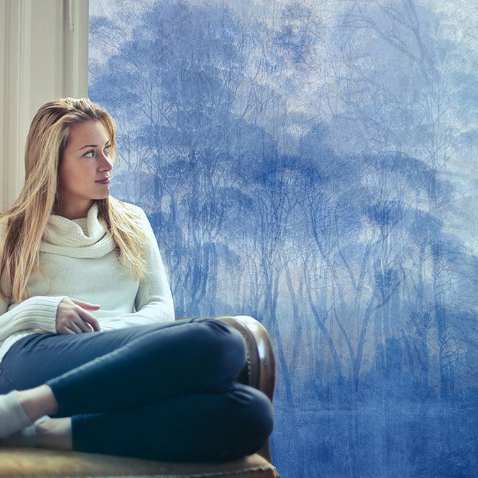 Behang Blue Forrest I Provinyl