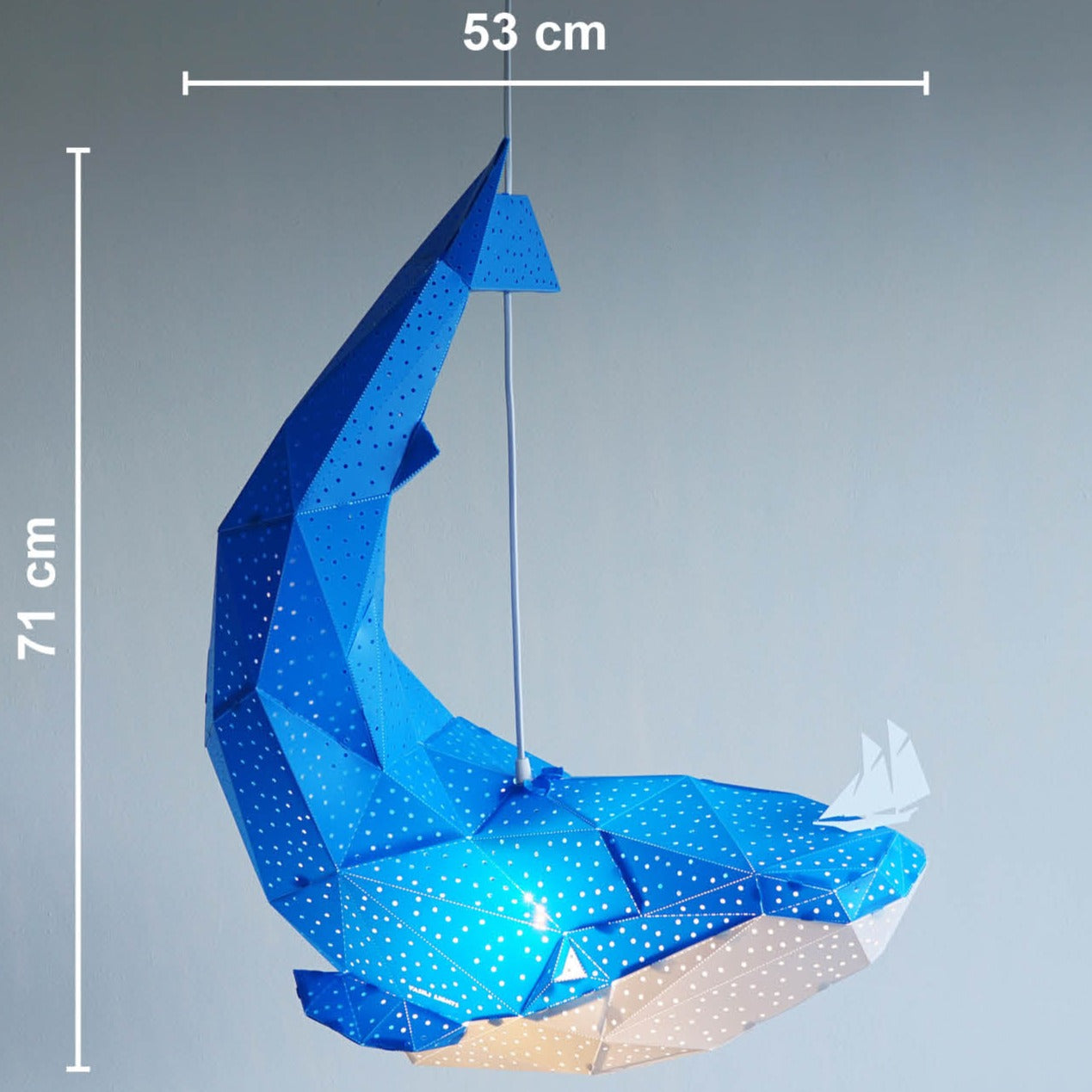 Reusachtig Walvis Lamp Blauw