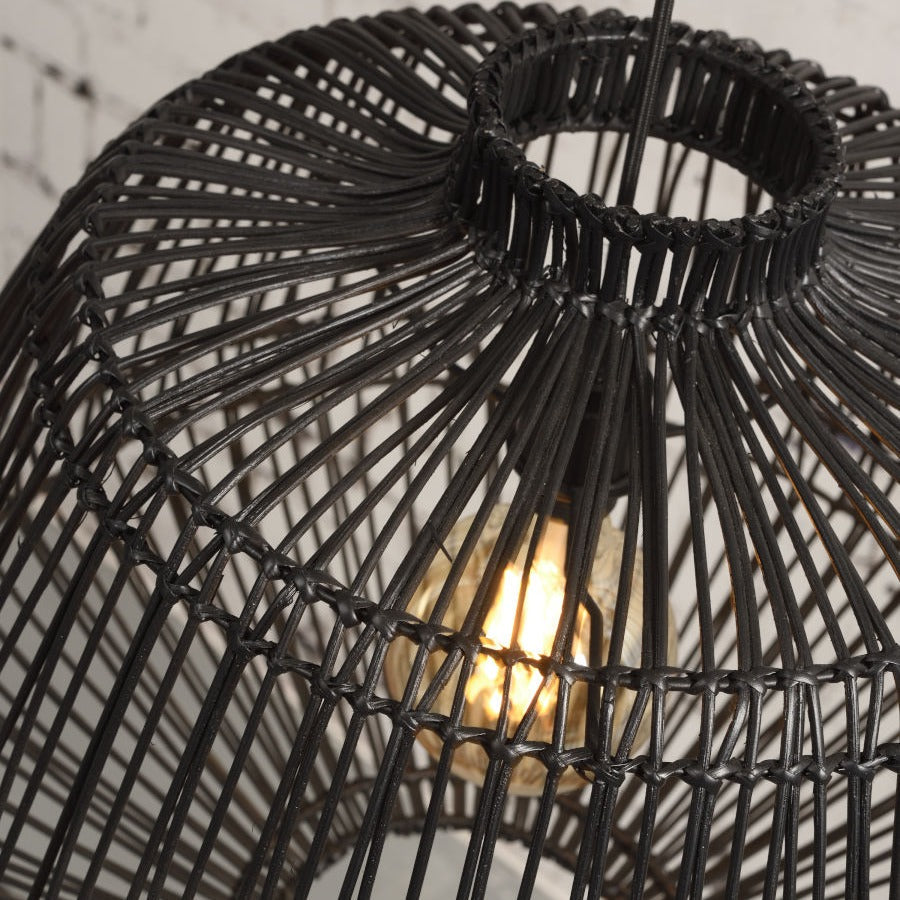 Madagascar - Hanglamp - Rotan - Zwart