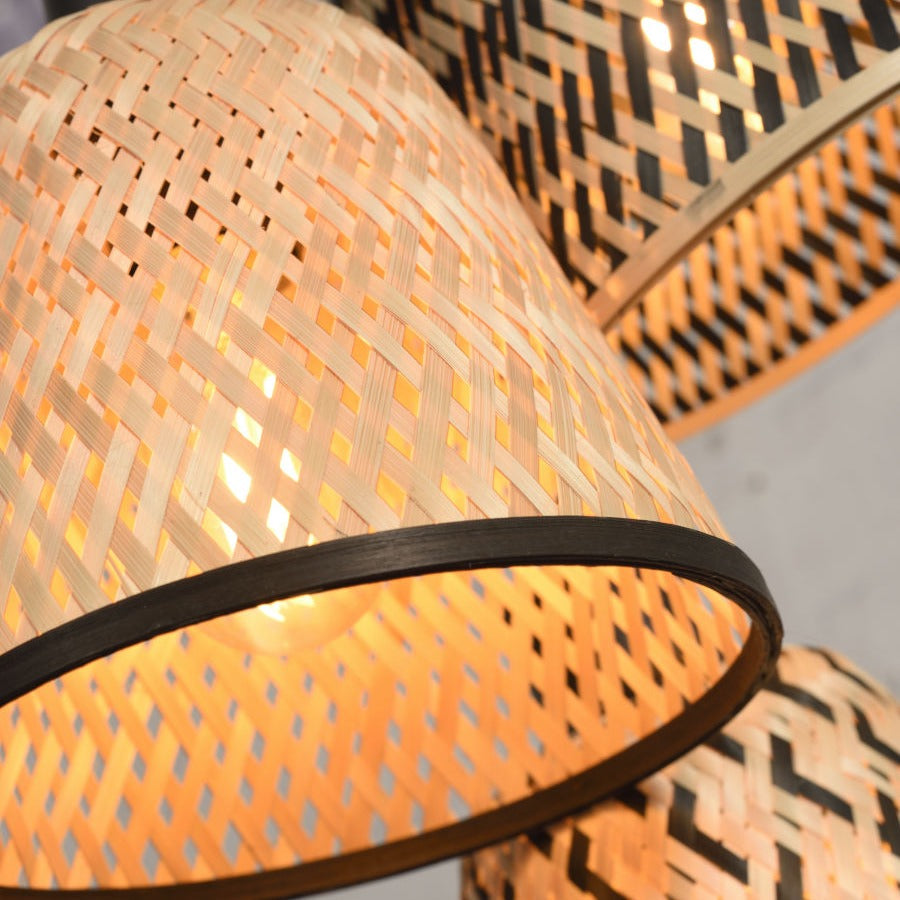 Kalimantan- Hanglamp - Bamboe - 3-kap