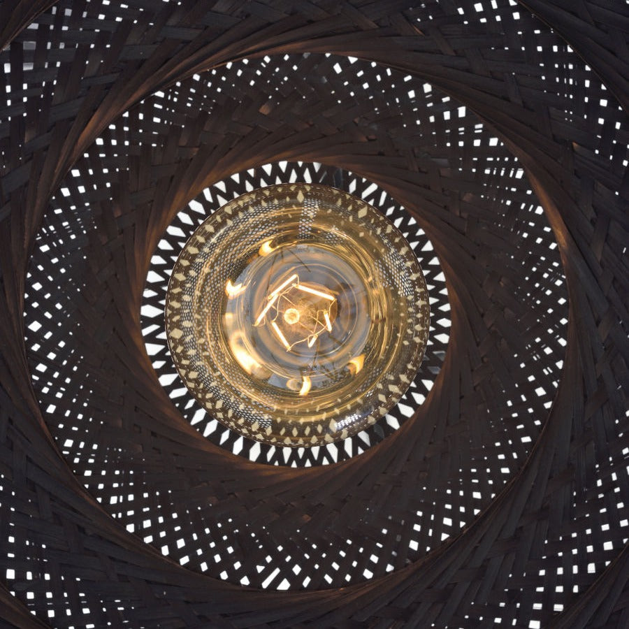 Palawan - Hanglamp - Bamboe - Zwart