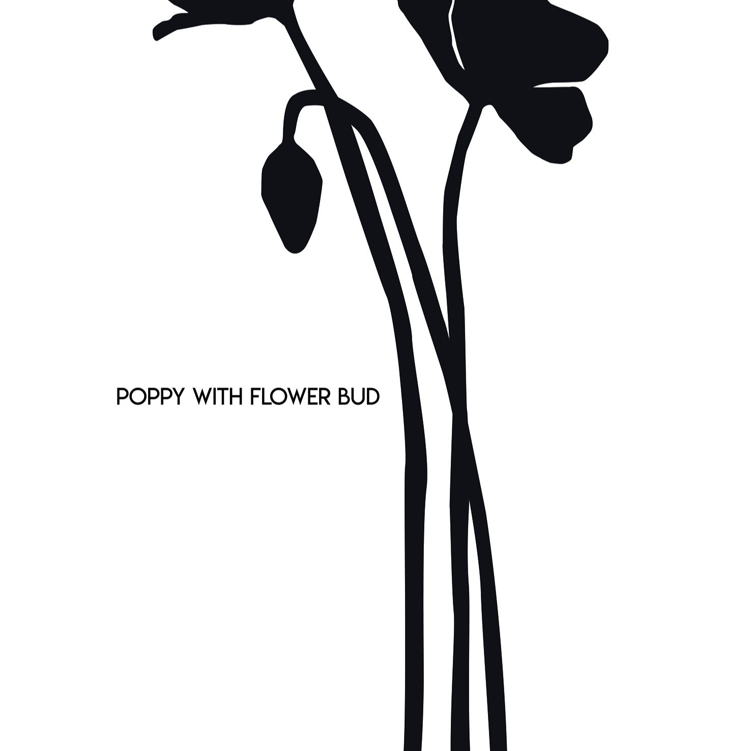 Poppy With Flower Bud | Corten Steel Sculpture