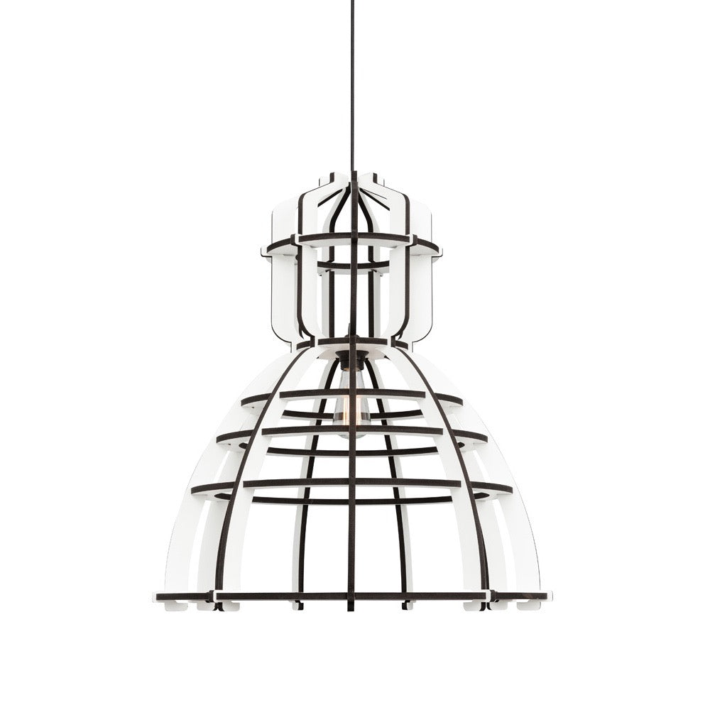 No.19XL industrielamp WIT MDF 60cm by Olaf Weller