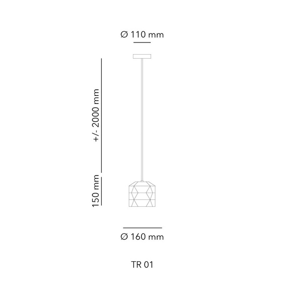 No.45 Hanglamp TRIGAMI wit by Sabine van der Ham