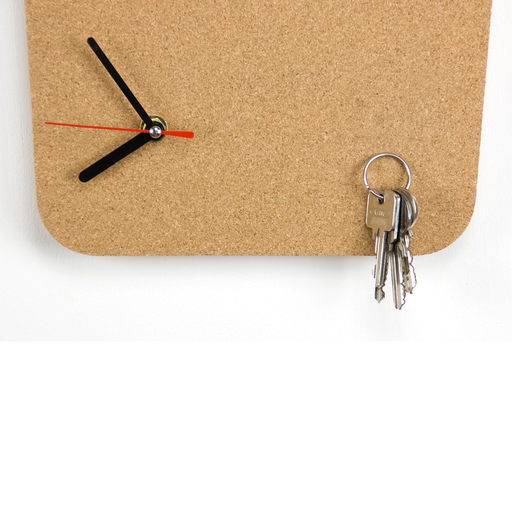 Prikbord & klok - Leather plus