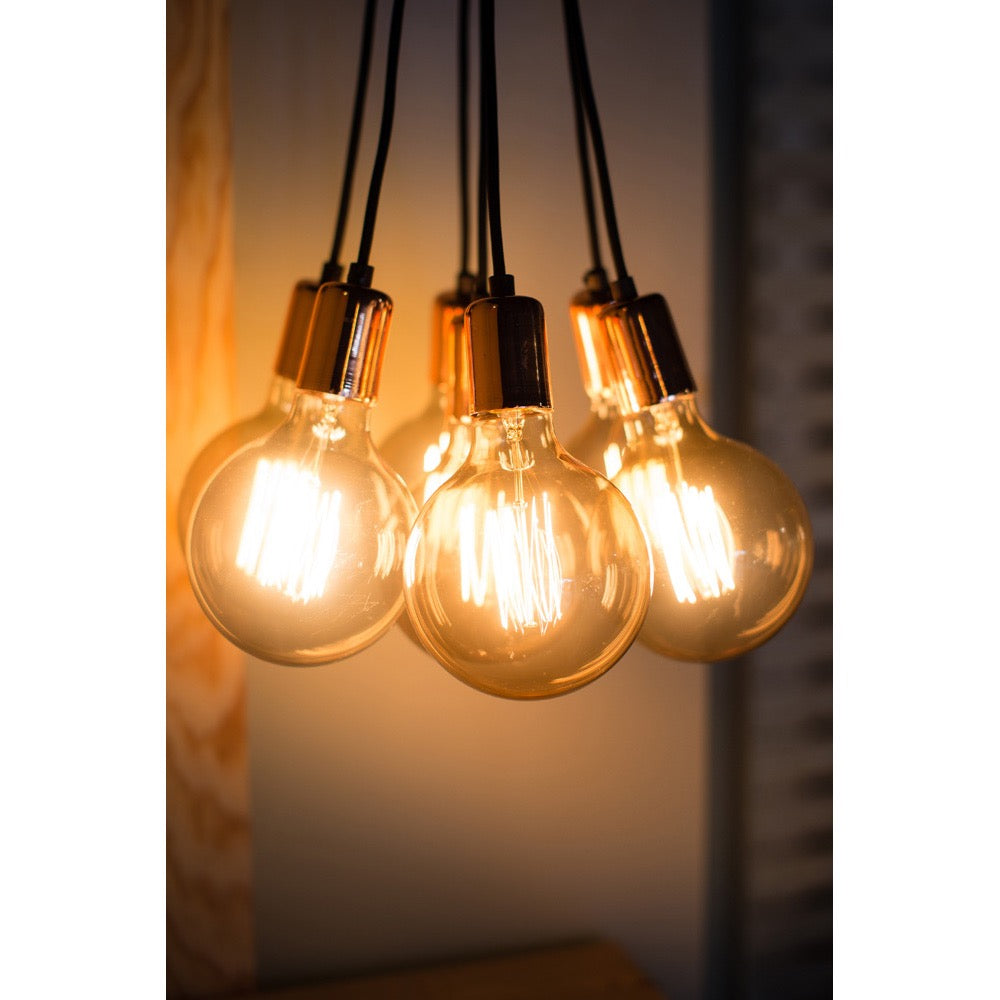 No.3 Hanglamp bundel 7 lichts koper