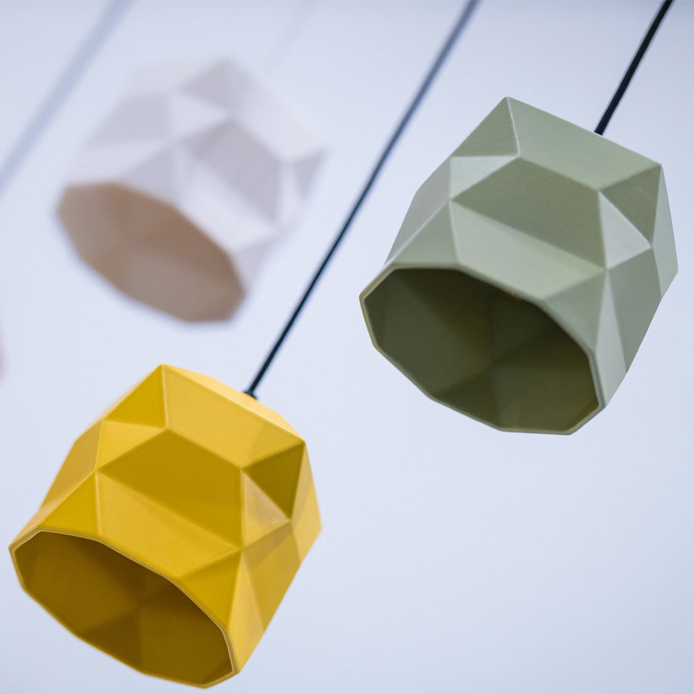 No.45 Hanglamp TRIGAMI geel by Sabine van der Ham