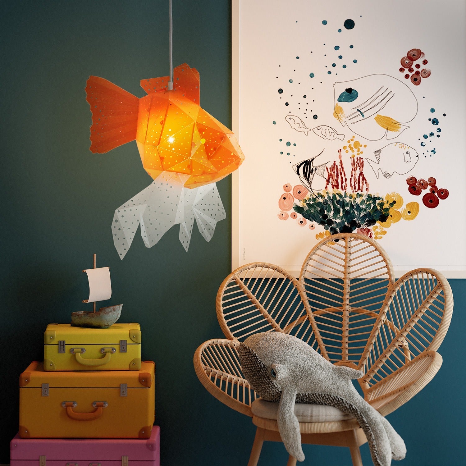 Baby Goudvis Lamp