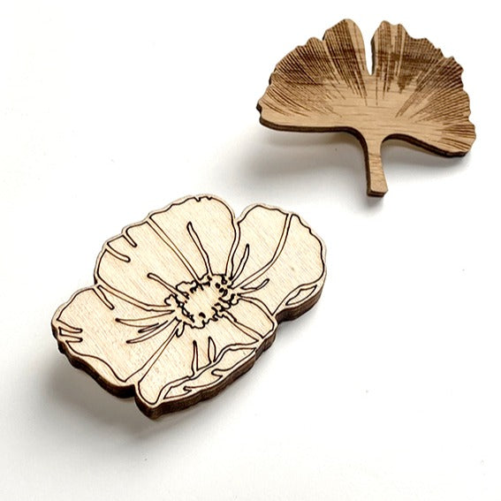 Ginkgo Biloba broche