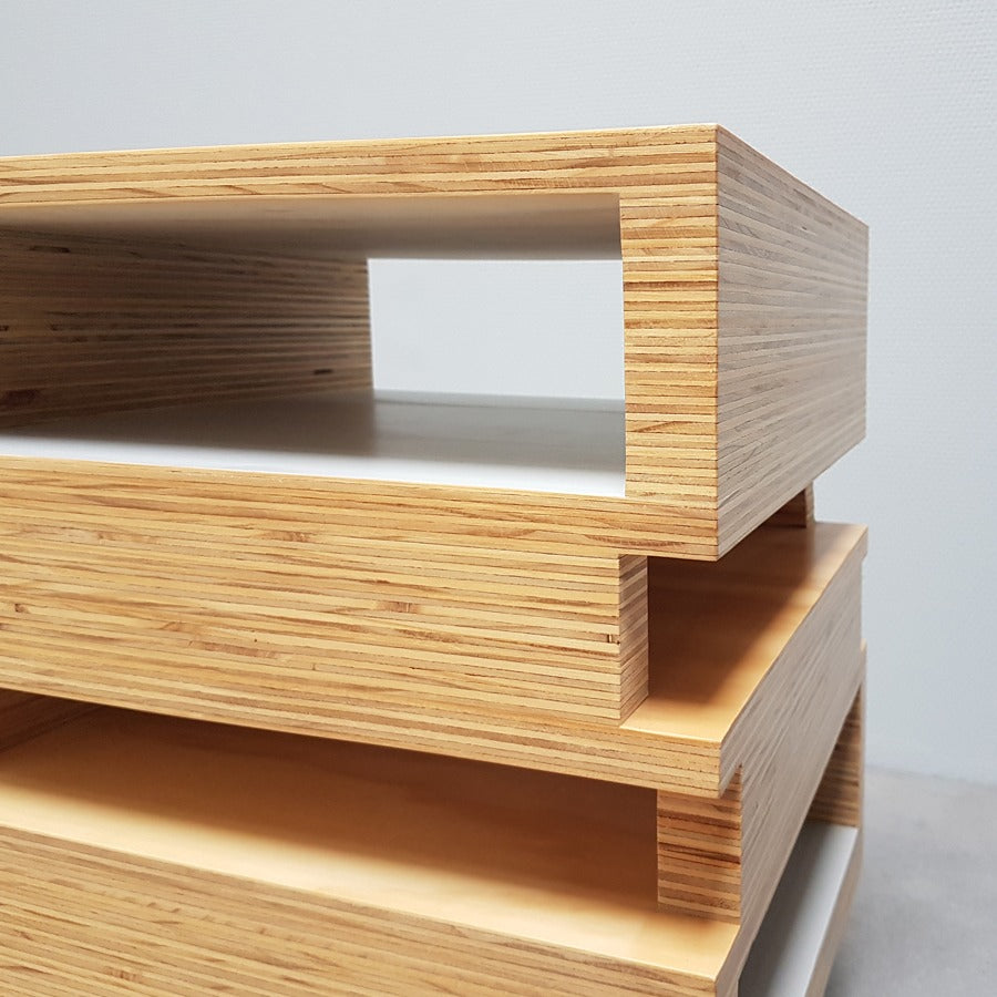 Bijzettafel multiplex mixblok