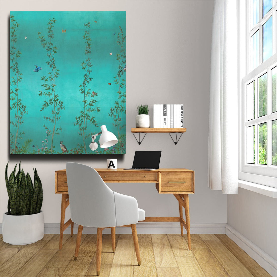 Behangpaneel 140*180 cm Chinois Emerald