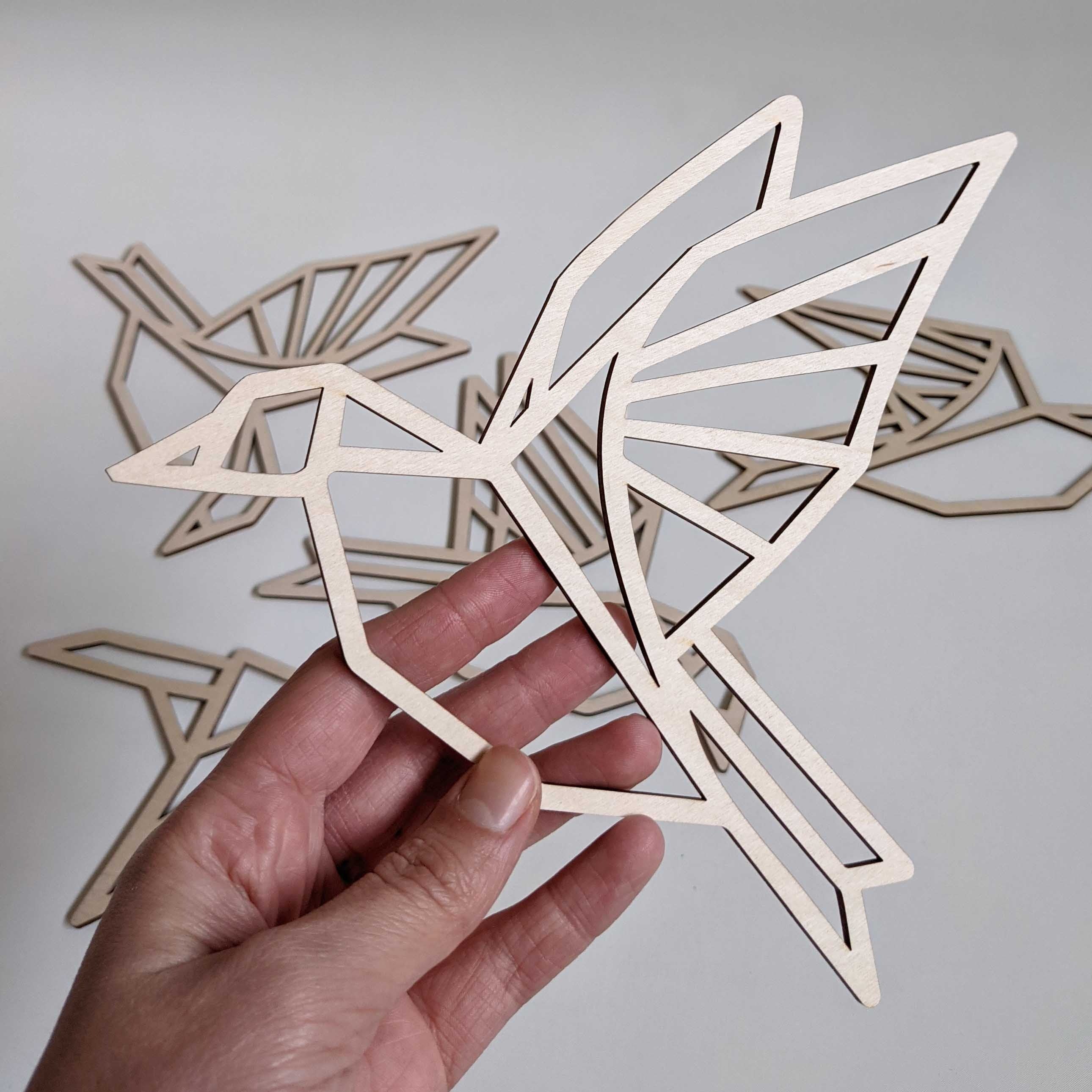Wanddecoratie Vogels - hout of zwart
