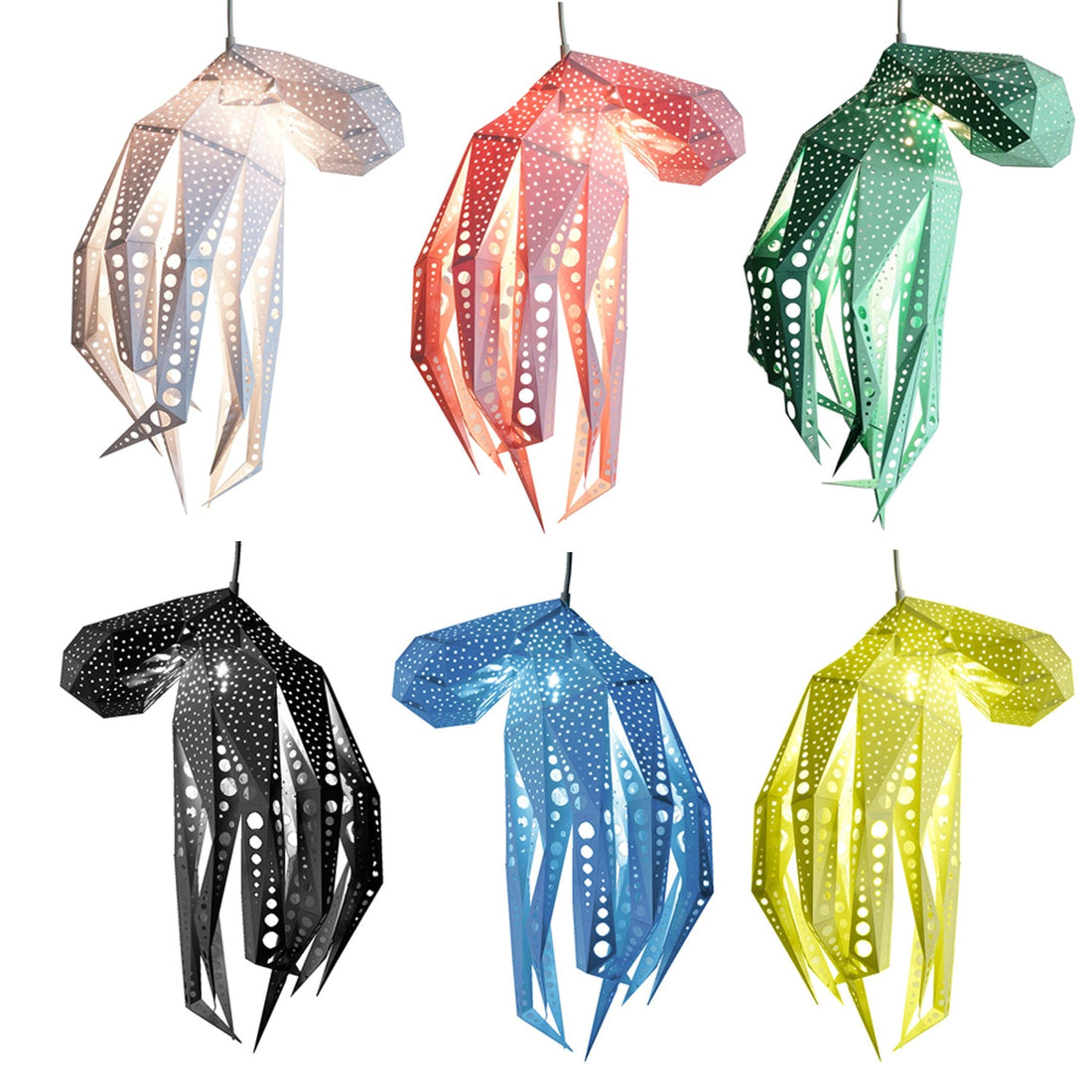 Octopus Paper Lantern Zwart