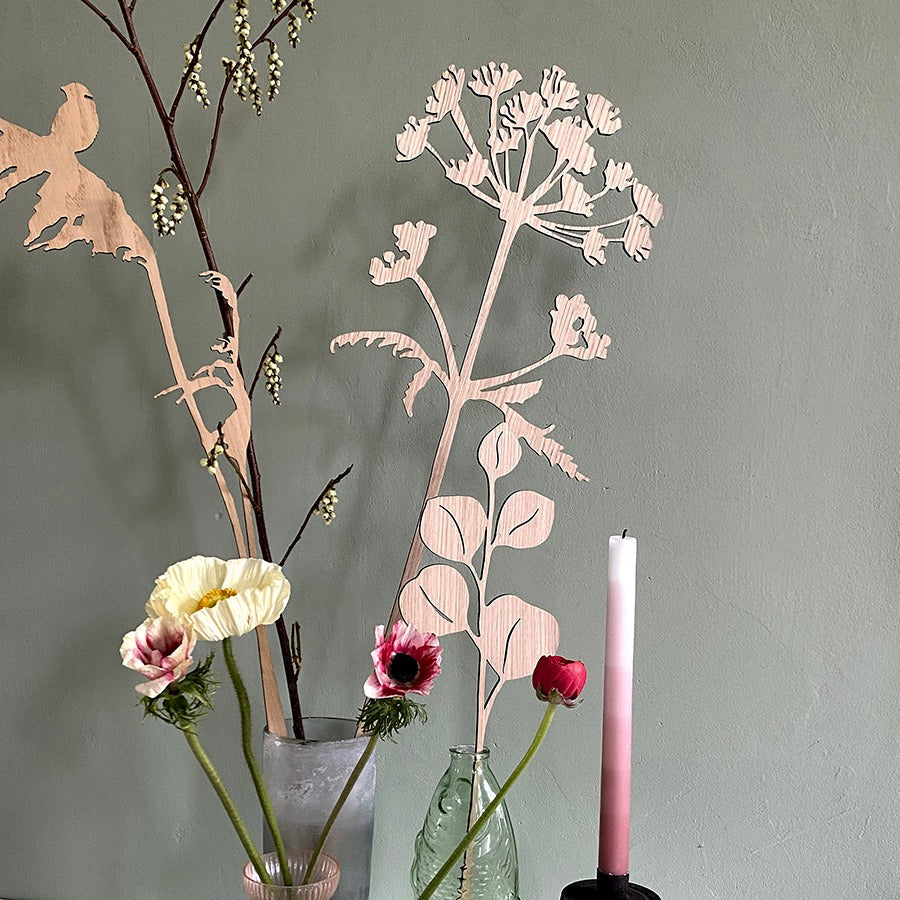 Hogweed sculpture wood I Berenklauw houten stengel