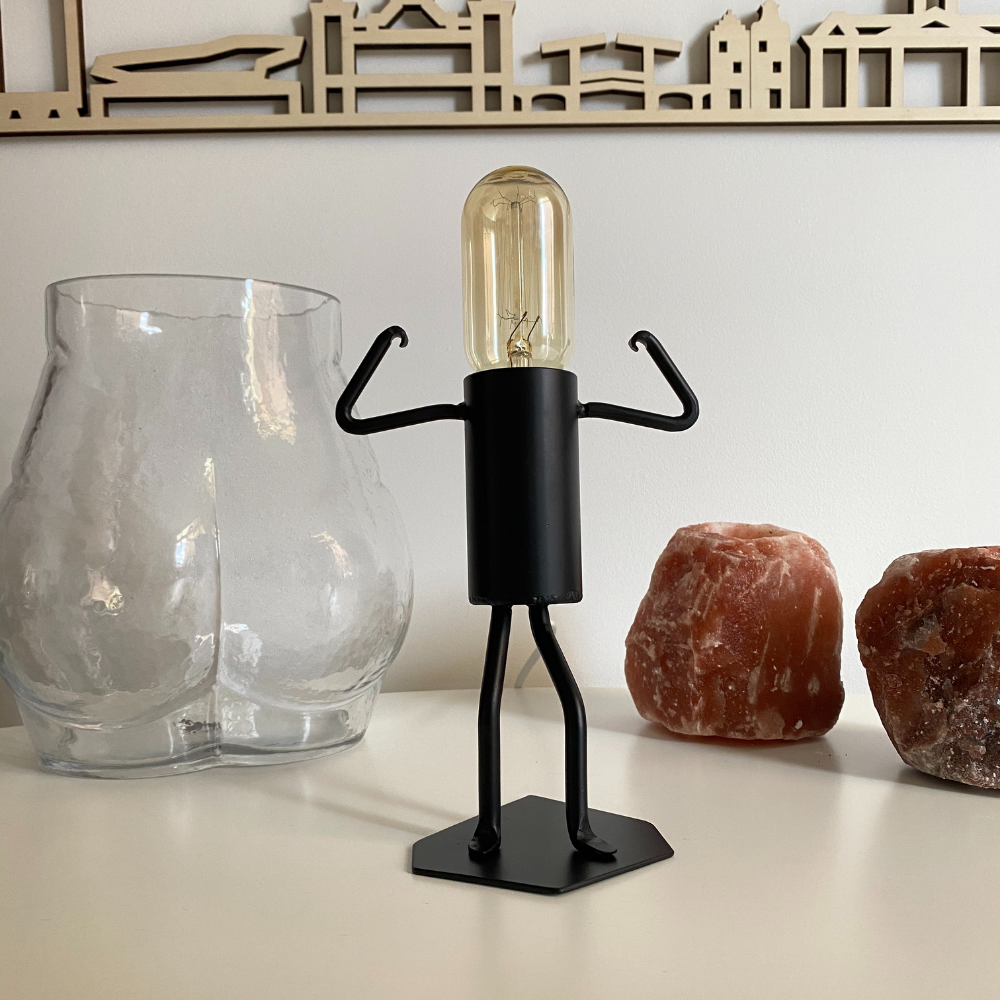 Staalmaatje "Sterk Staaltje" - Handgemaakte lamp