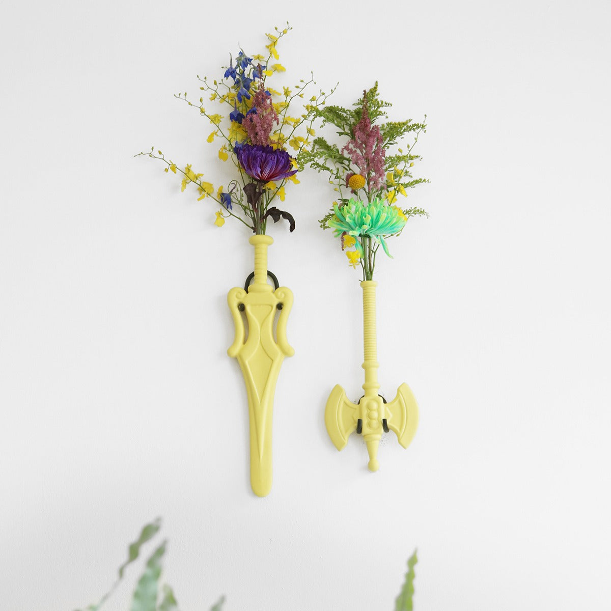 Flower Power set van 2 - Geel