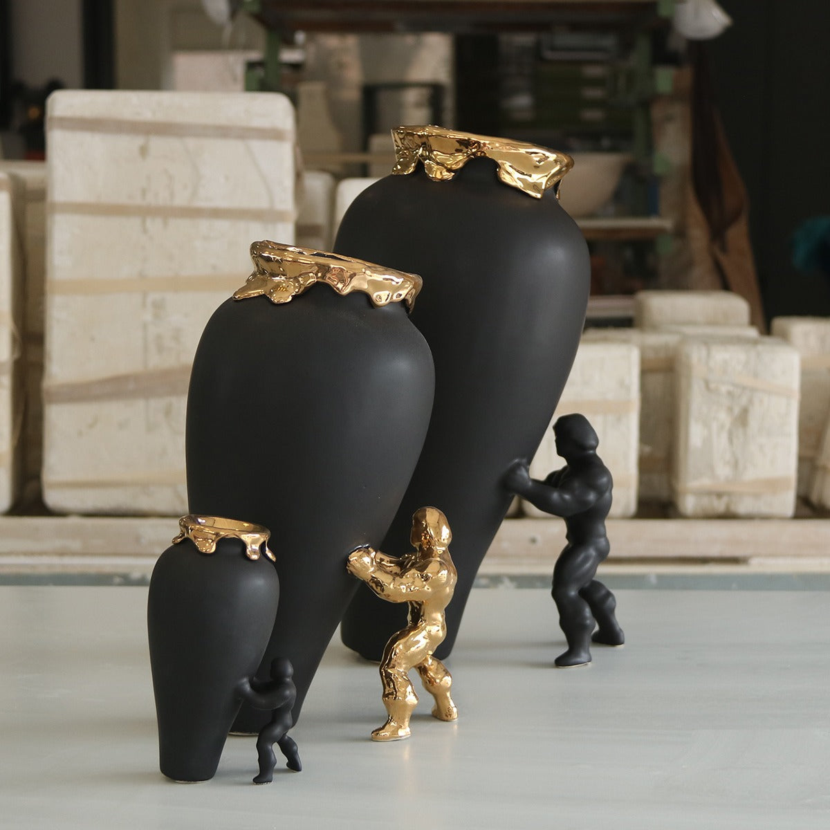 My Superhero Vaas - XL - Zwart Goud