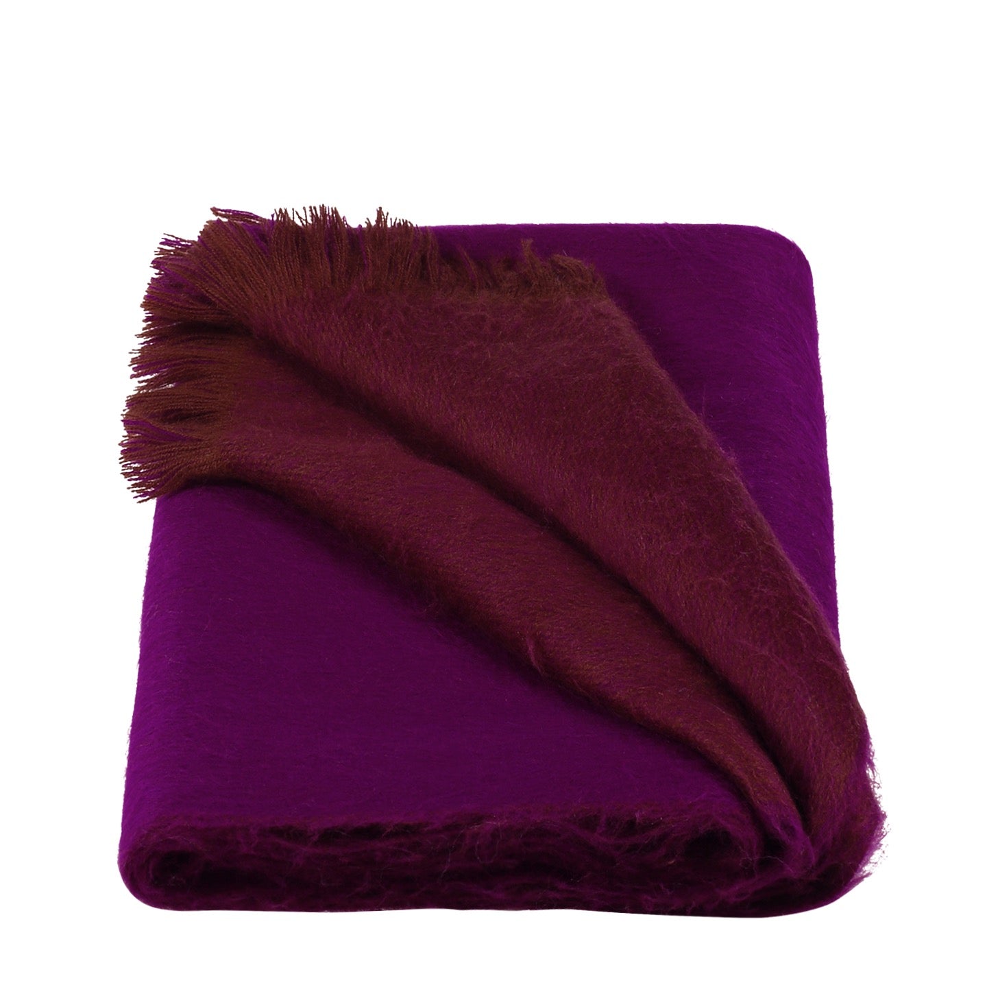 Double Scarf Violet & Chocolate Brown