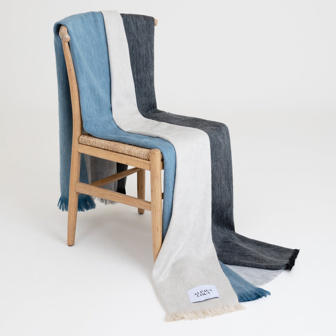 Plaid Striped Lagoon Blue / Naturals