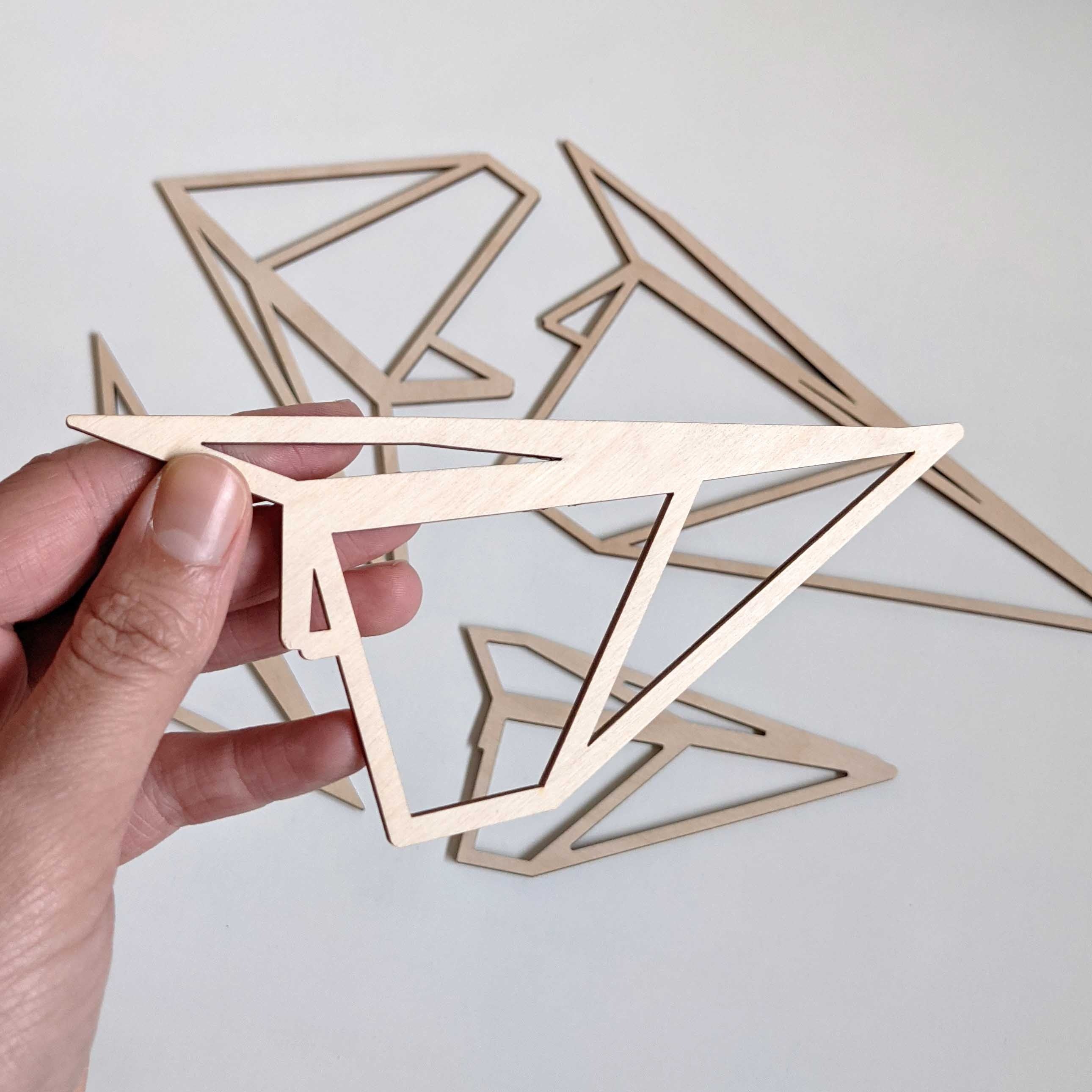 Wanddecoratie Vliegtuigjes - hout of zwart