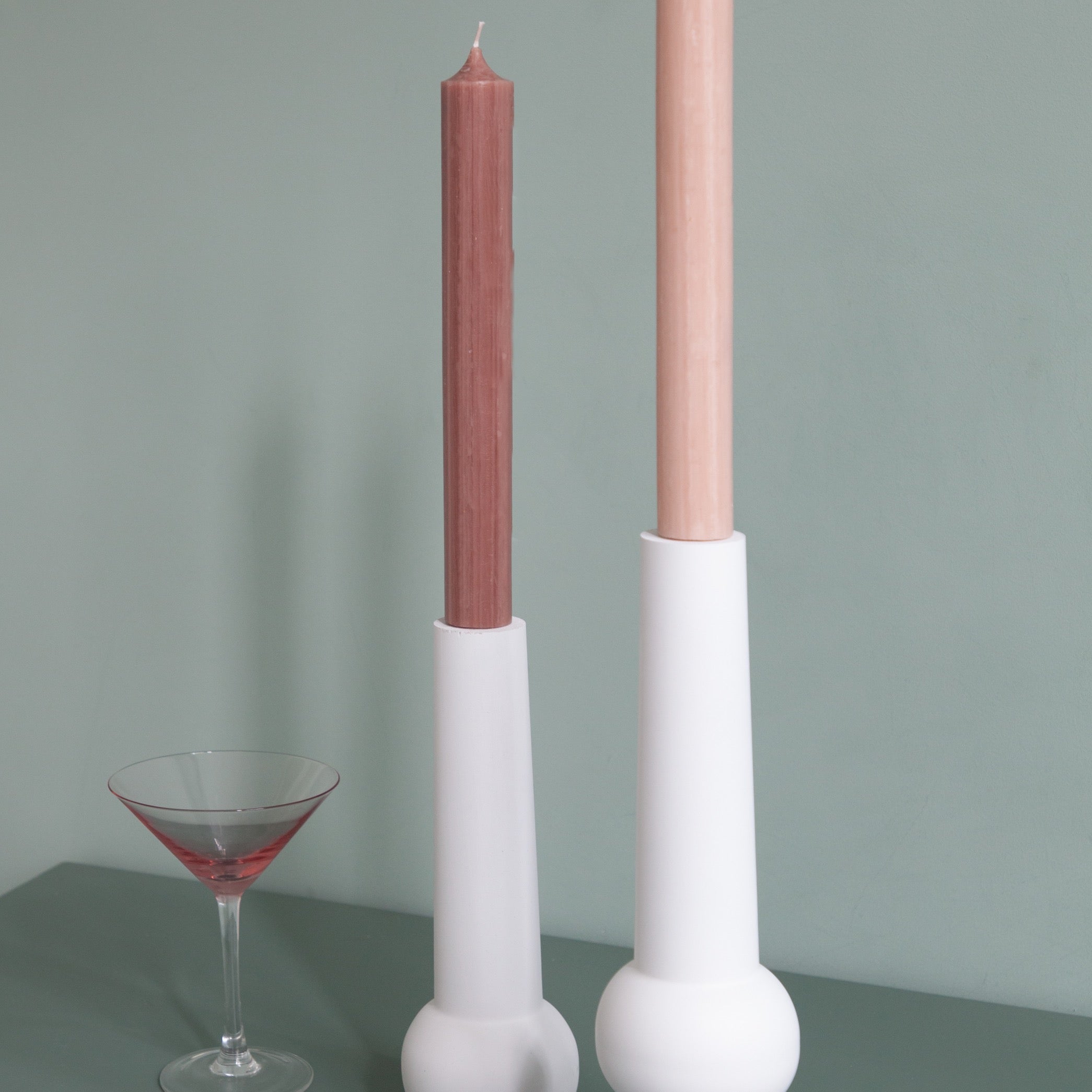 LEMON LILY Set kandelaren cone (2x)