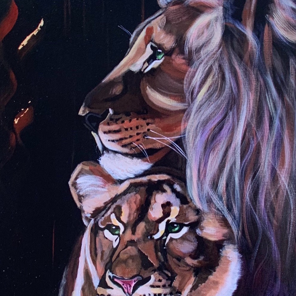 4 dieren - abstracte kaarten