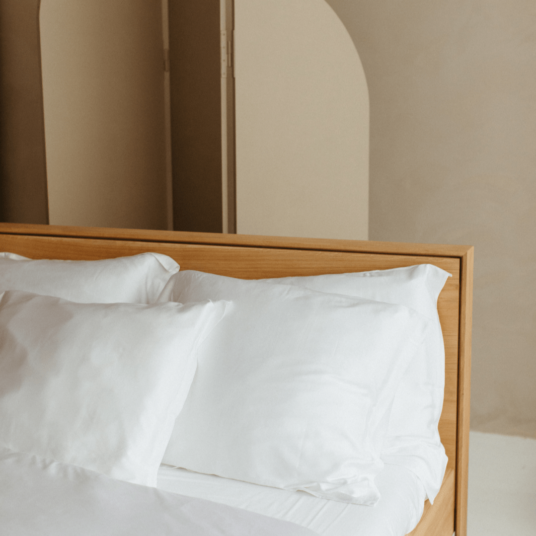 Bamboe hoeslaken wit