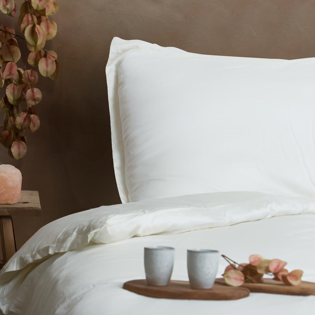 Tencel hoeslaken off white