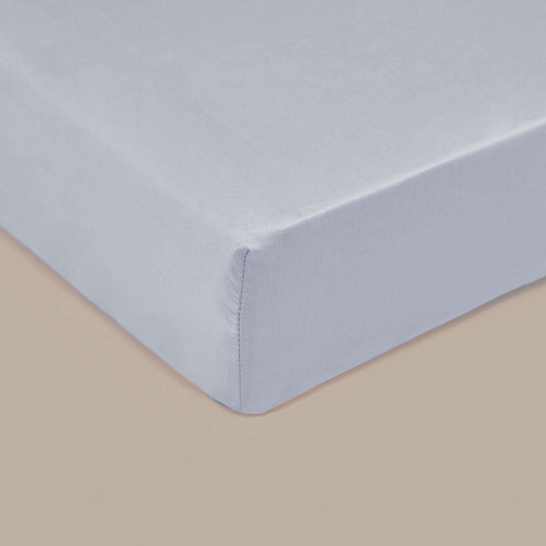 Tencel hoeslaken grijs blauw