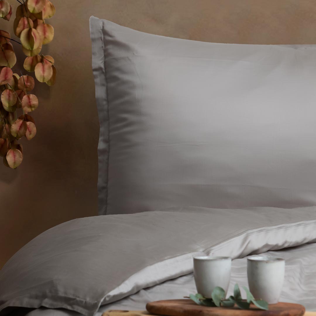 Tencel kussensloop taupe
