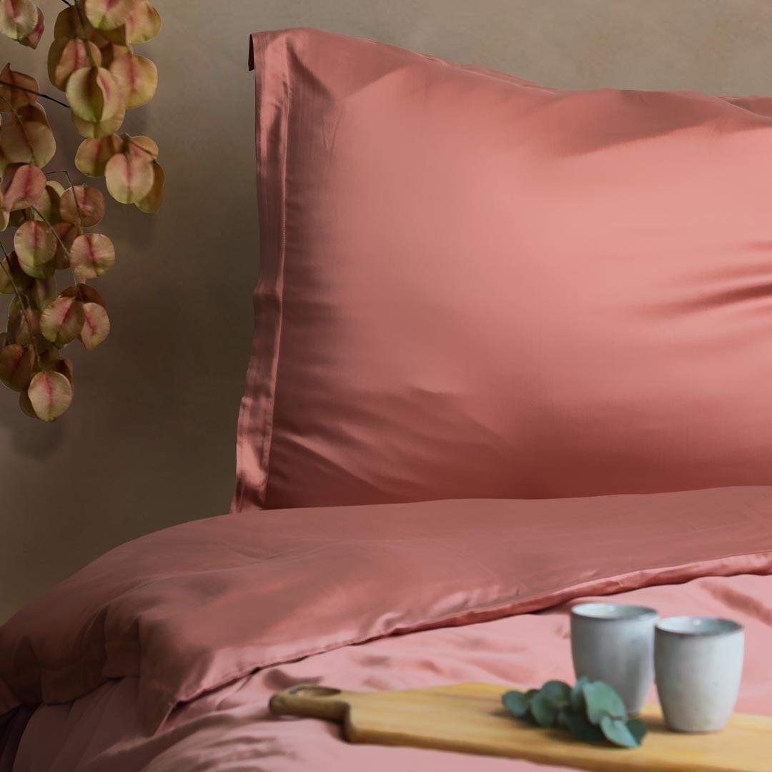 Tencel kussensloop terra roze